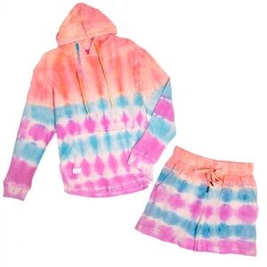 Simply Southern NWT Candy Tie Dye Waffle Lounge Shorts with Pockets